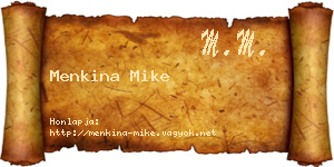 Menkina Mike névjegykártya